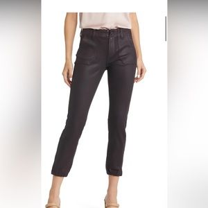 NWT PAIGE Mayslie Jogger Black Cherry Luxe Coating